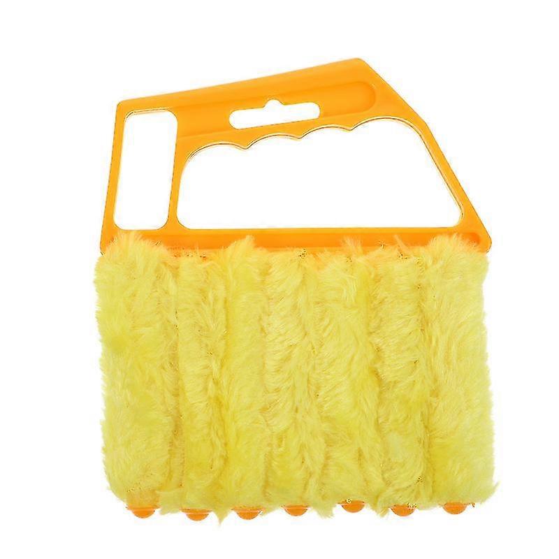 microfibre blind brush window air conditioner duster dirt cleaner cleaning tool (yellow)