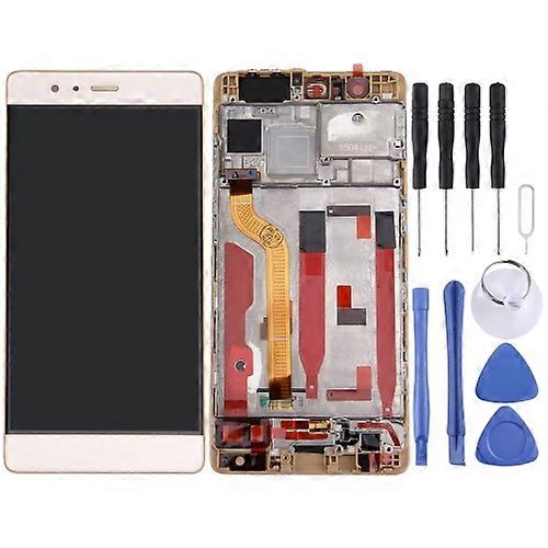 For Huawei P9 Standard Version LCD Screen and Digitizer Full Assembly with Frame(Gold)
