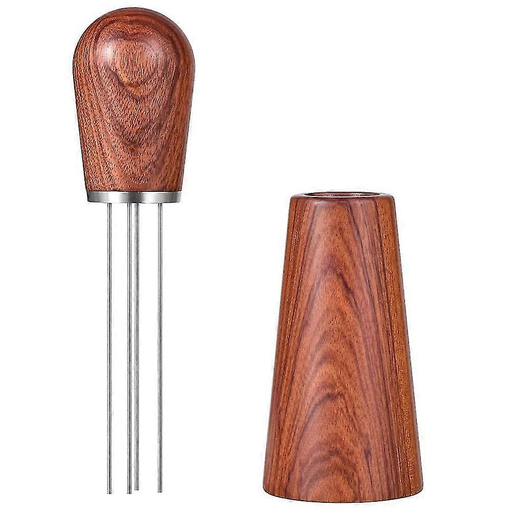 Espresso Coffee Stirrer, Coffee Stirring Tool For Espresso Distribution, Natural Wood Handle And St