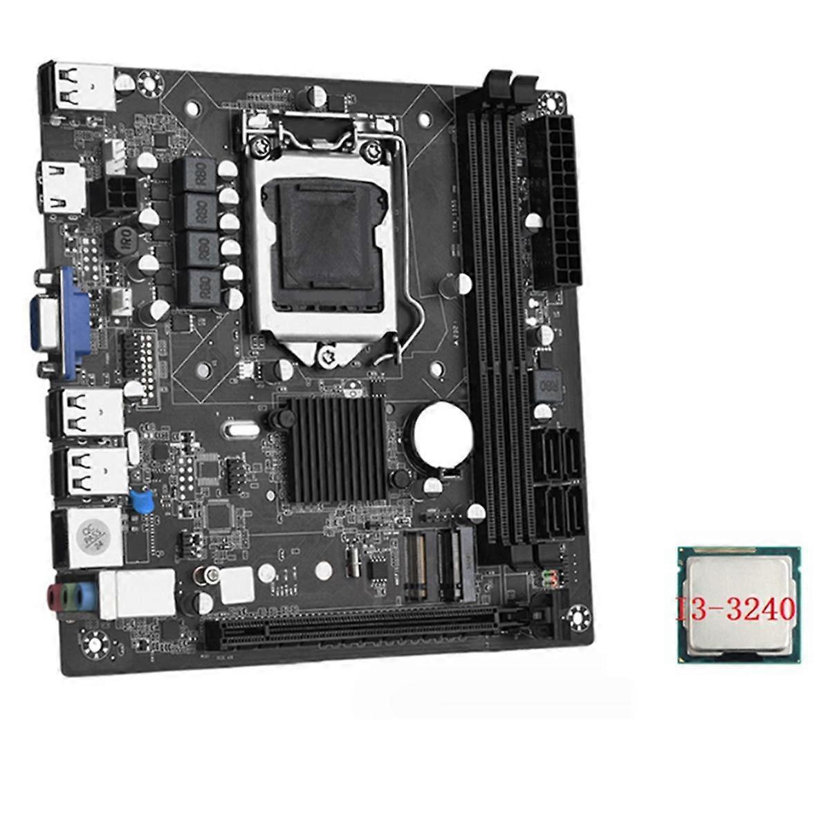 ITX H61 työpöydän emolevy + i3-3240 CPU LGA 1155 tuki jopa 16GB DDR3 1600MHz RAM-paikat 100M ne
