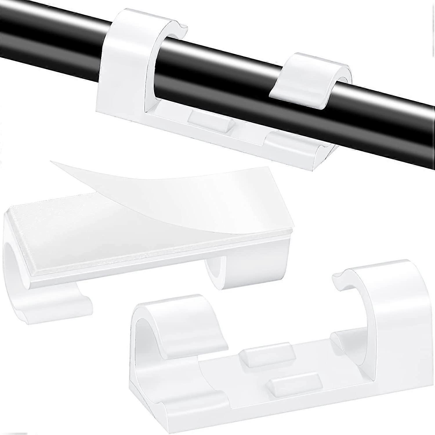 100 ピース粘着ケーブルクリップフィニッシャーワイヤクランプ粘着クリアケーブルクリップ