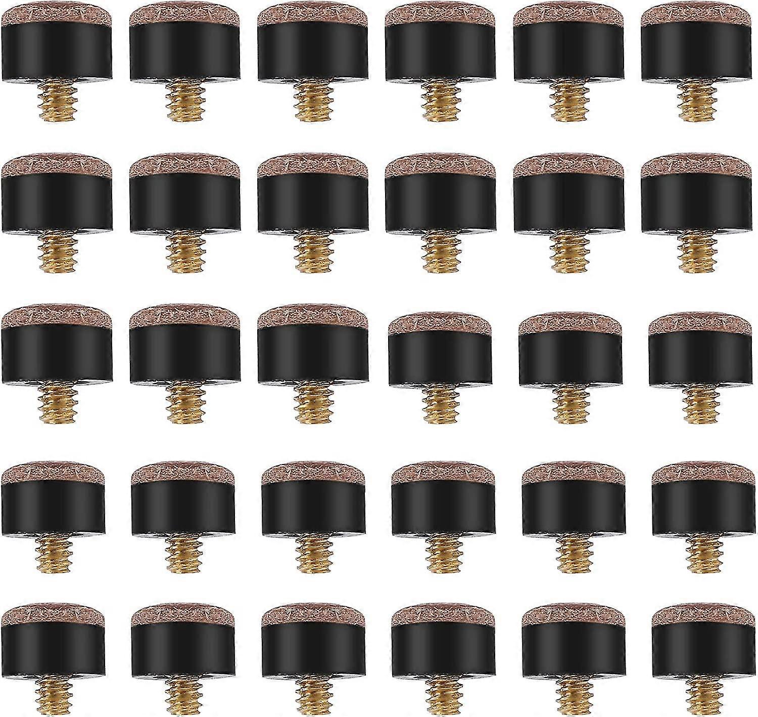 30 Pieces Pool Cue Tips, 12 Mm/13 Mm Billiard Pool Cue Stick Tips Screw On Tips Replacement Kit With Storage Box Cue Tips Pool Sticks Accessories For
