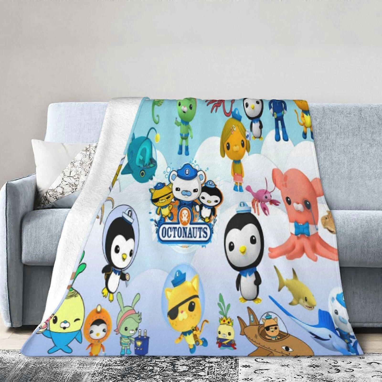 Octonauts Flannel Blanket 3d Printing Anime Throw Blanket Unisex Super Soft Plush Blanket For Bedding Sofa xp