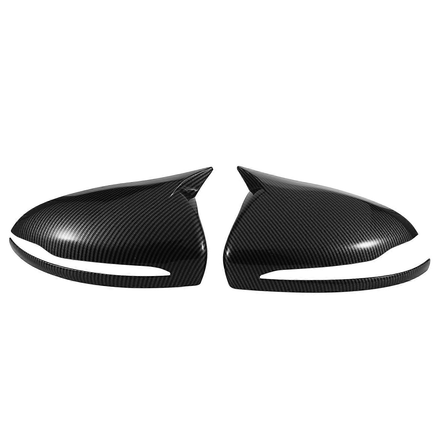 Horned Style Side Rear View Mirror Cover Trim for W205 W213 W222 A0998110122 A0998110222 Carbon Fib