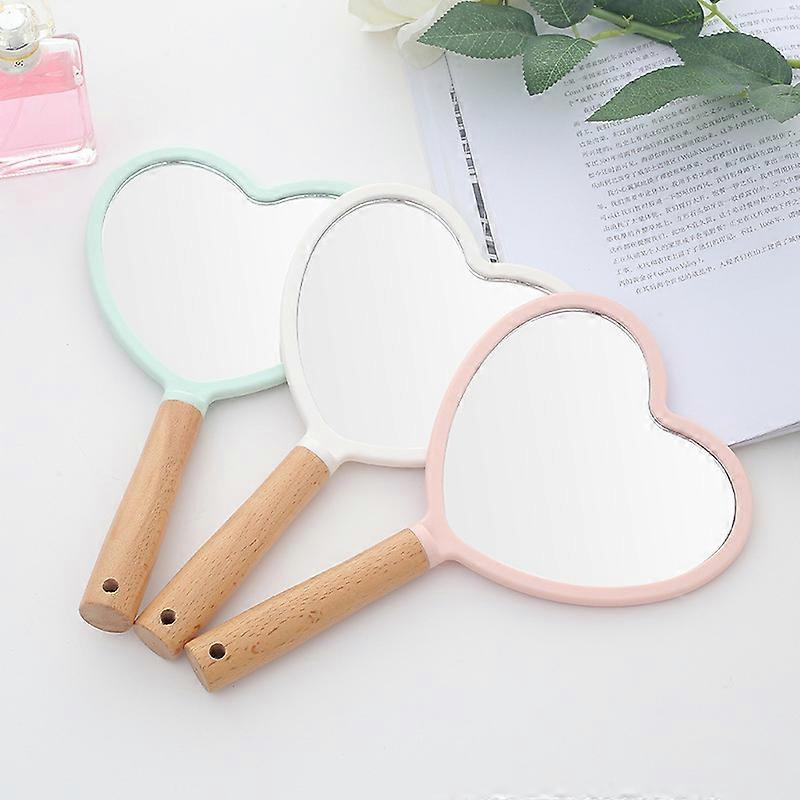 1pcs Wood Handle Cosmetic Mirror