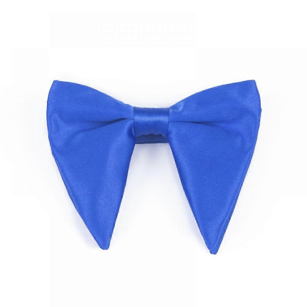 Oversized Silk Satin Bow Tie Solid Color,blue
