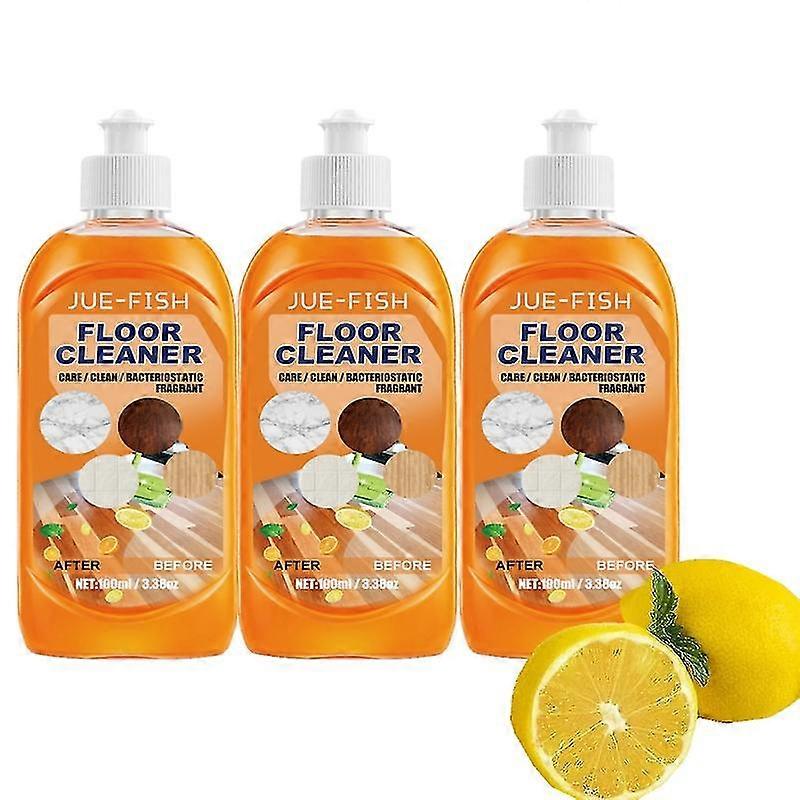 3pcs Hard-surface Floor Cleaner Refill 100ml Vinyl Tile Laminate Floor Mopping Cleaning For All Floors -aqwg