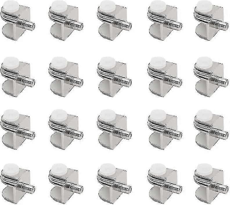 Support d’étagère en verre réglable de 20 pièces, pince en verre, pince à charnière en verre robuste, adapté au support en verre