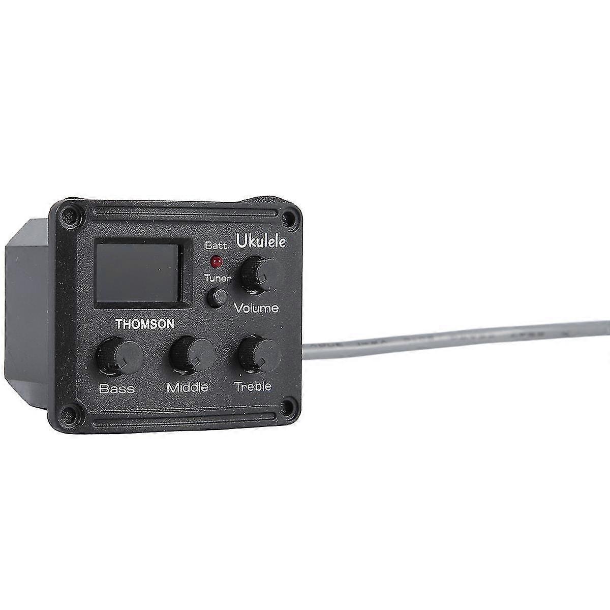 Ukelele Uke Piezo Pickup Preamp 3-band Eq Equalizer Tuner System With Lcd Display