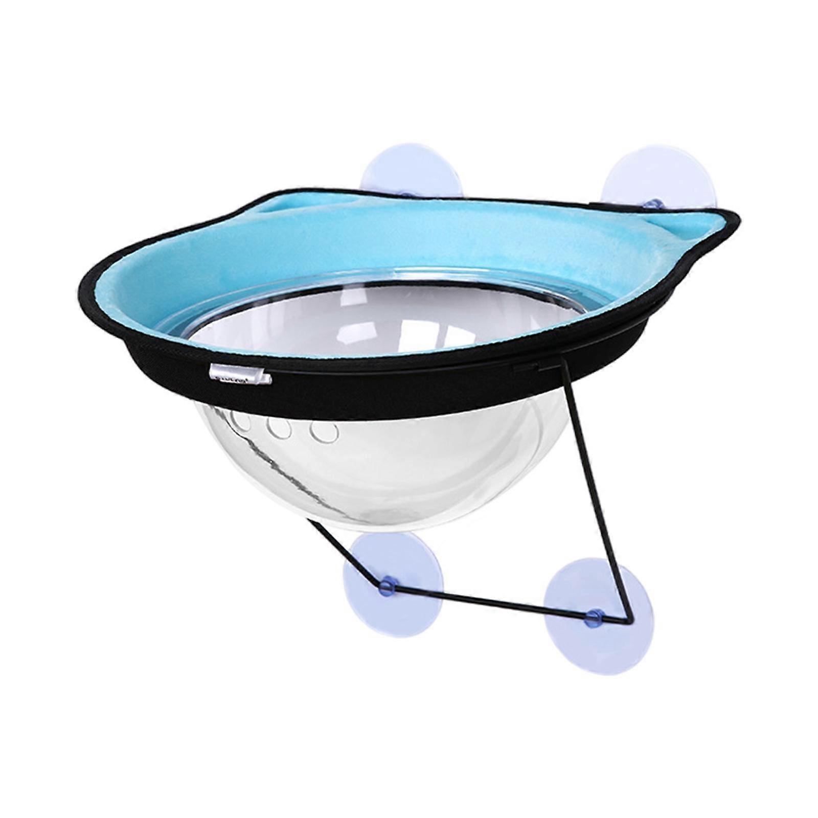 Cat Window Perch Space Capsule Window Mounted Hammock for Indoor Cats Blue