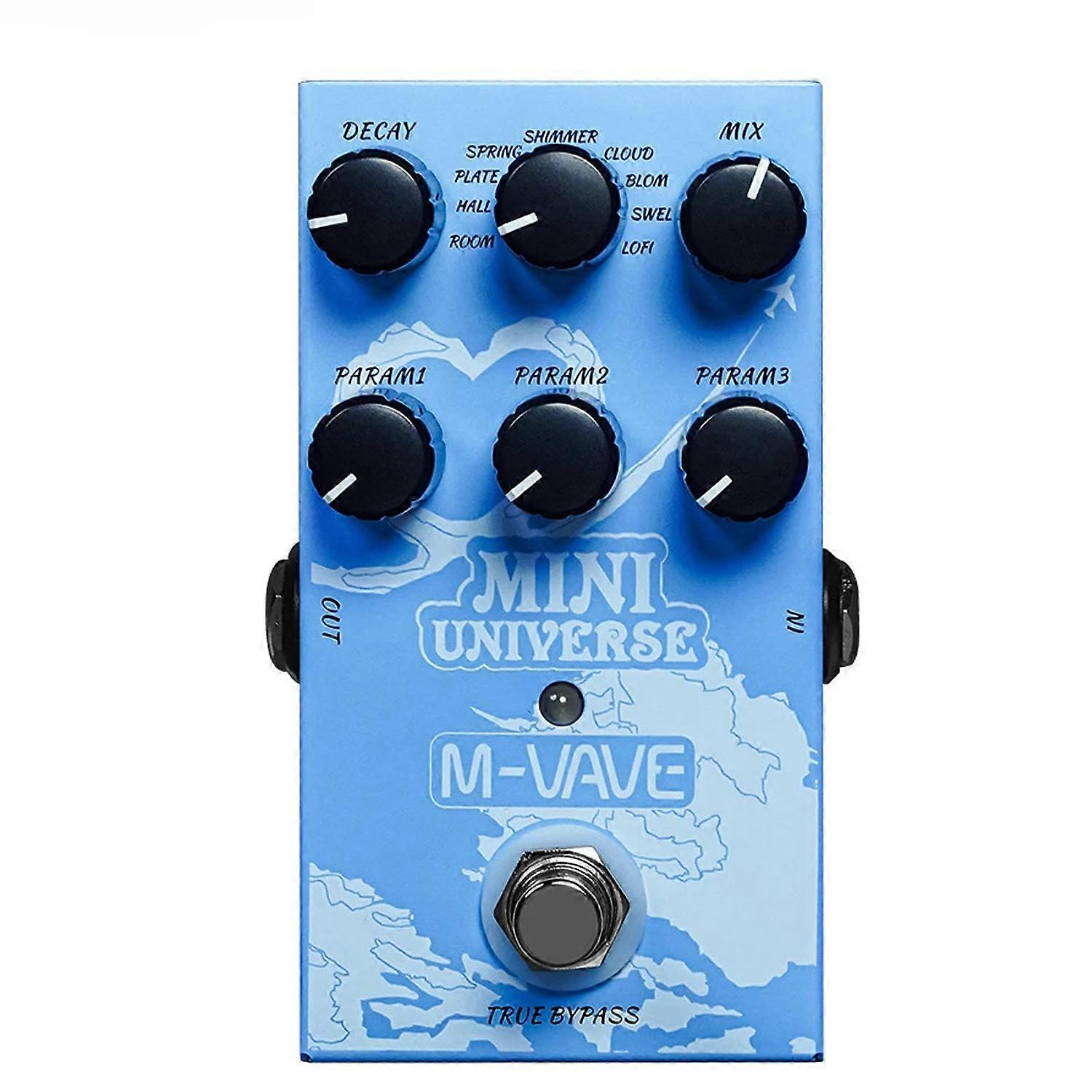 Mini Universe Gitarre Effekt E-Gitarre Digital Reverb Effekte Pedal True Bypass Design Metall