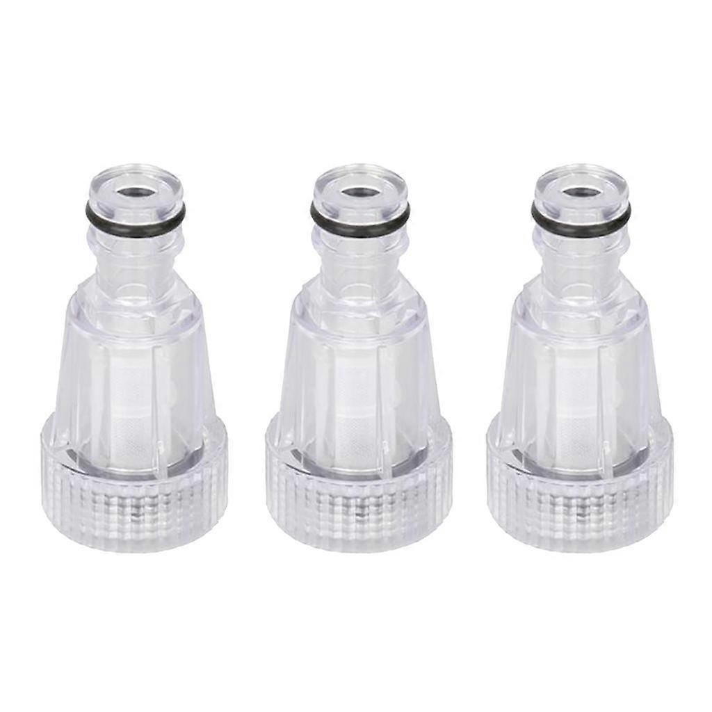 3pcs Clear Plastic Pressure Washer Water Filter Replacement