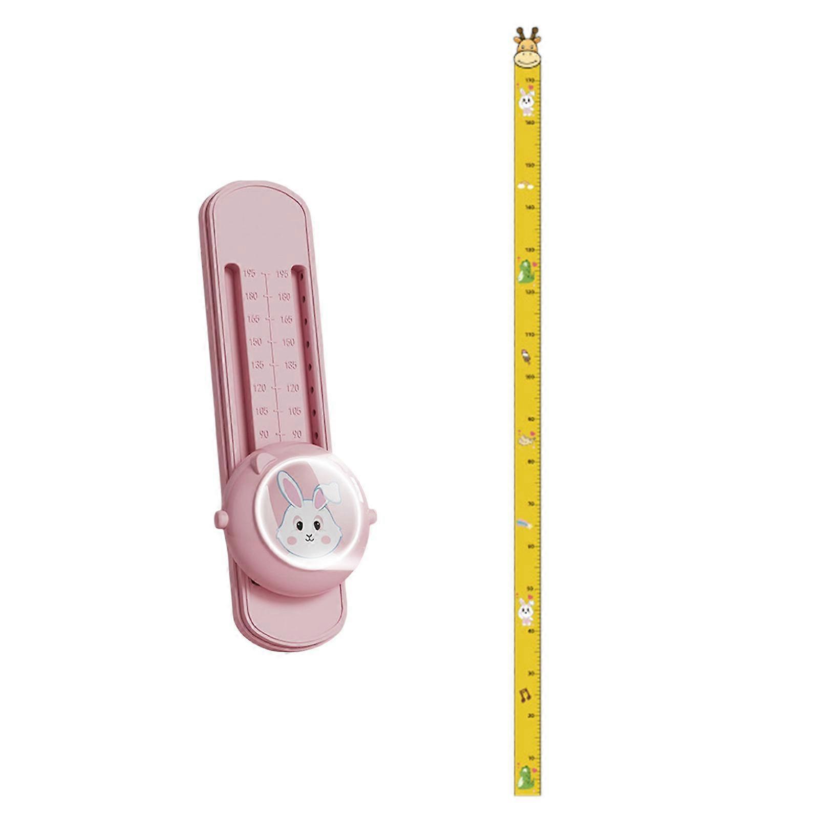 Height Touch Device Touch Jump Counter Toy for Exercise Kids Kindergarten PinkStickerBackplane