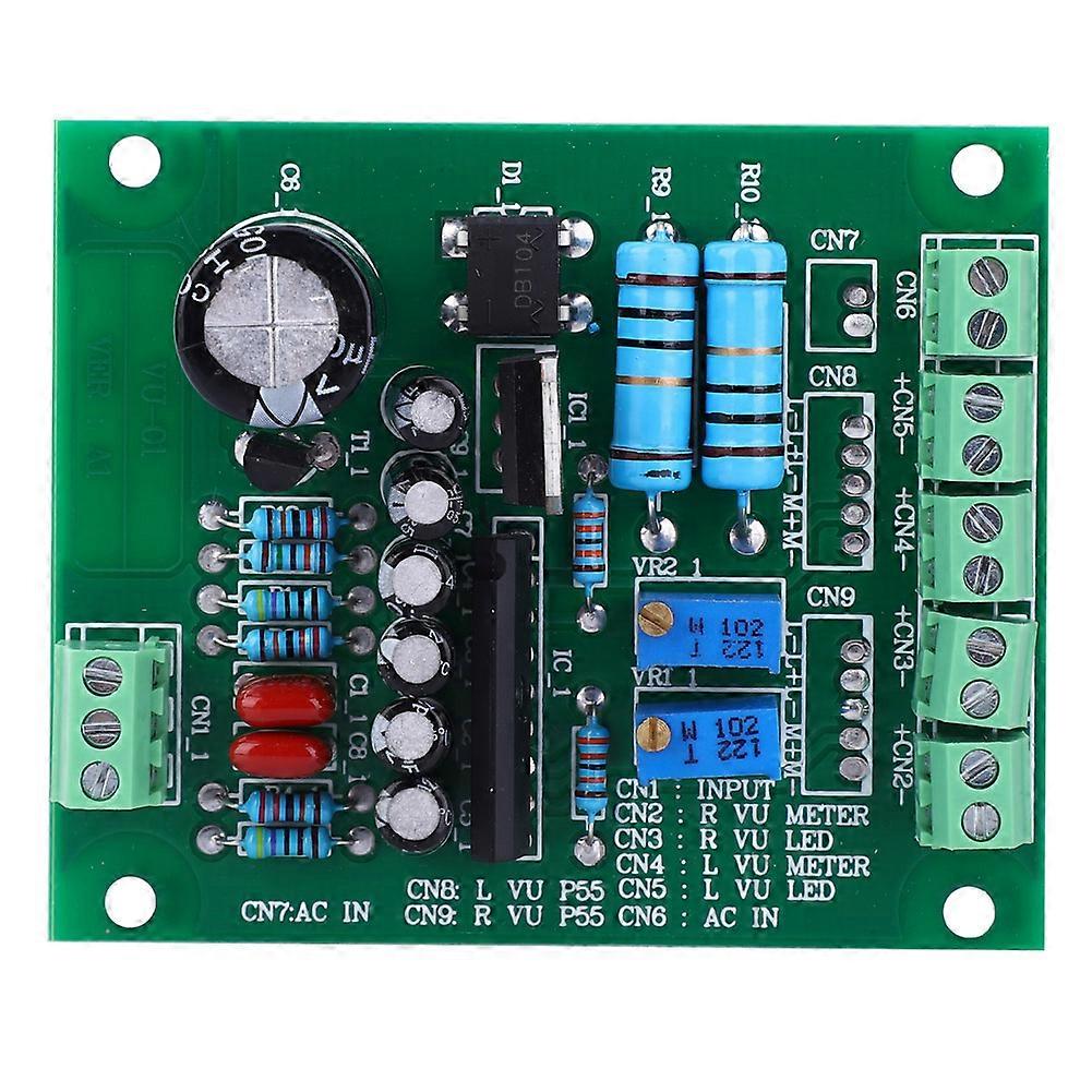 AC 12V Stereo VU Meter Driver Board Amplifier DB Audio Level Meter