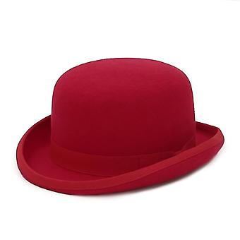 Wool Felt Derby Bowler Hat/satin Lined, Formal Fedora Costume Cap
