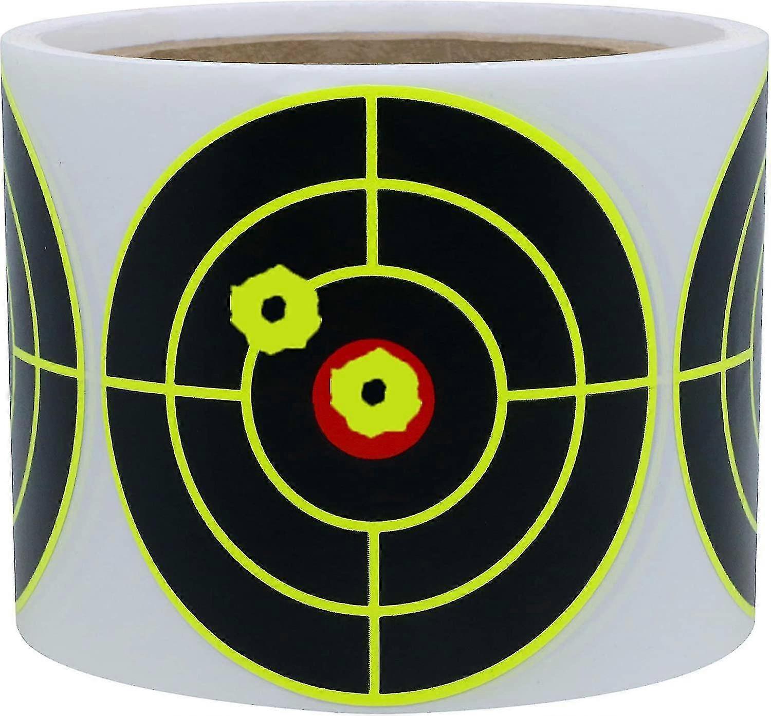 Target Stickers 3 Inch Reactive Targets For Shooting With Fluorescent Yellow Impact, Shooting Target