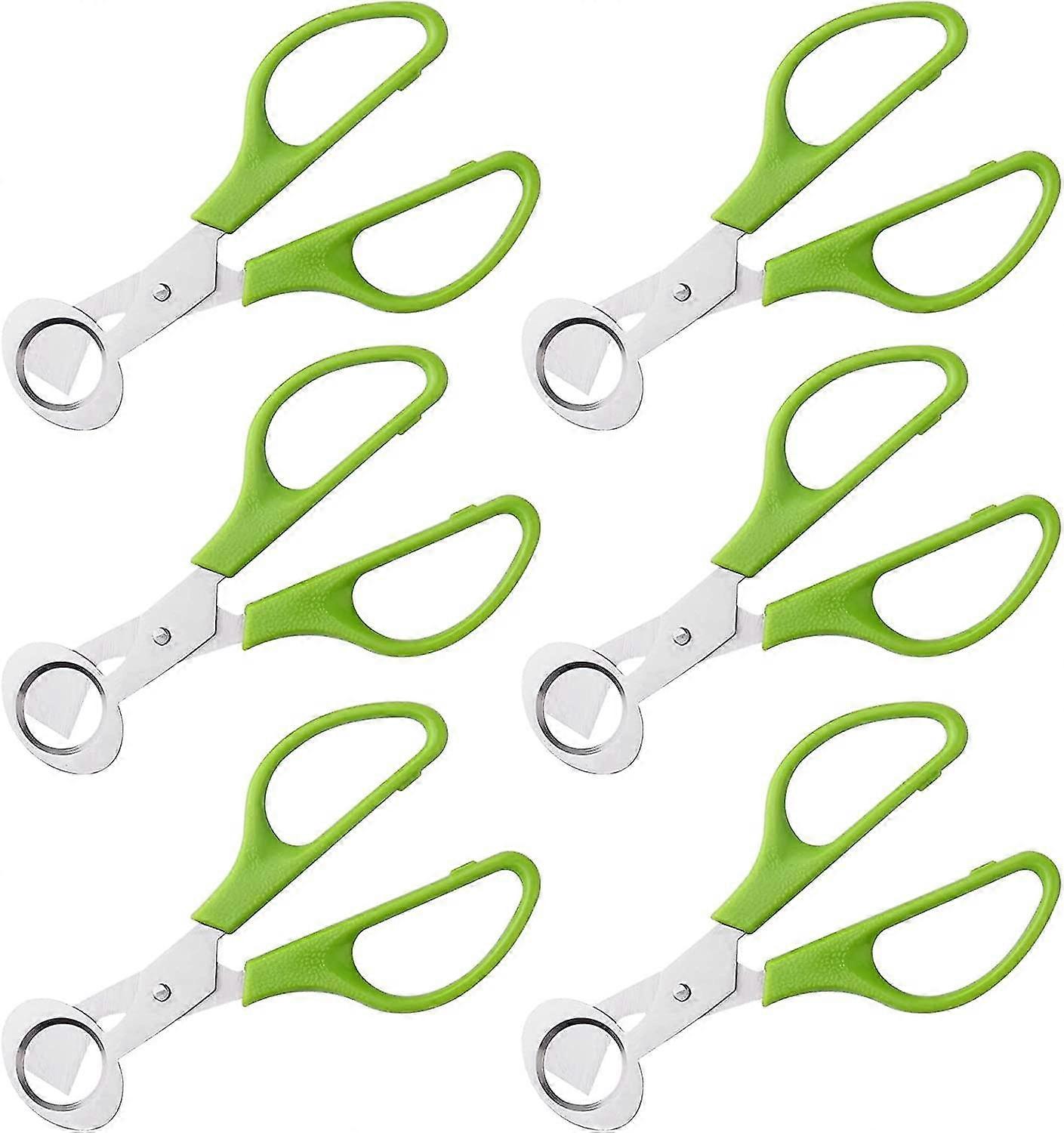 6pcs Quail Egg Cutter Scissors Kitchen Egg Shears Tool (green)