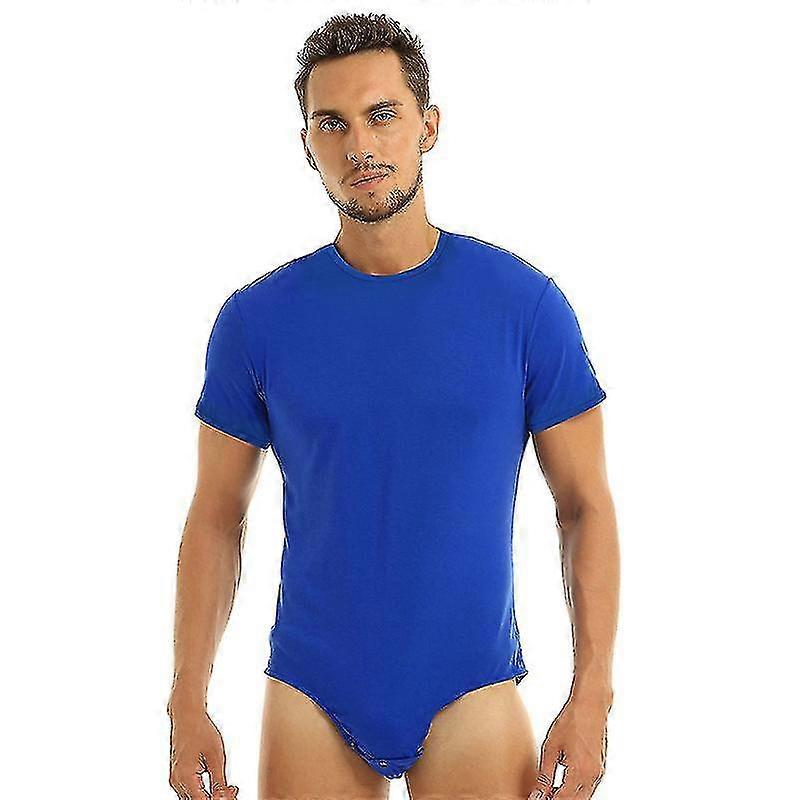 Pyjamat Miesten uusi lyhythihainen pyöreäkaulainen nappihaalari, miesten kyvykkäät kotivaatteet