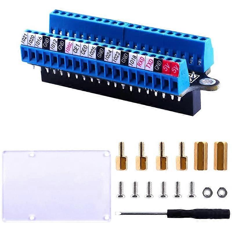Micro GPIO Skruvkopplingsblock Breakout-kort för Raspberry Pi 4B/3B+/3B/2B