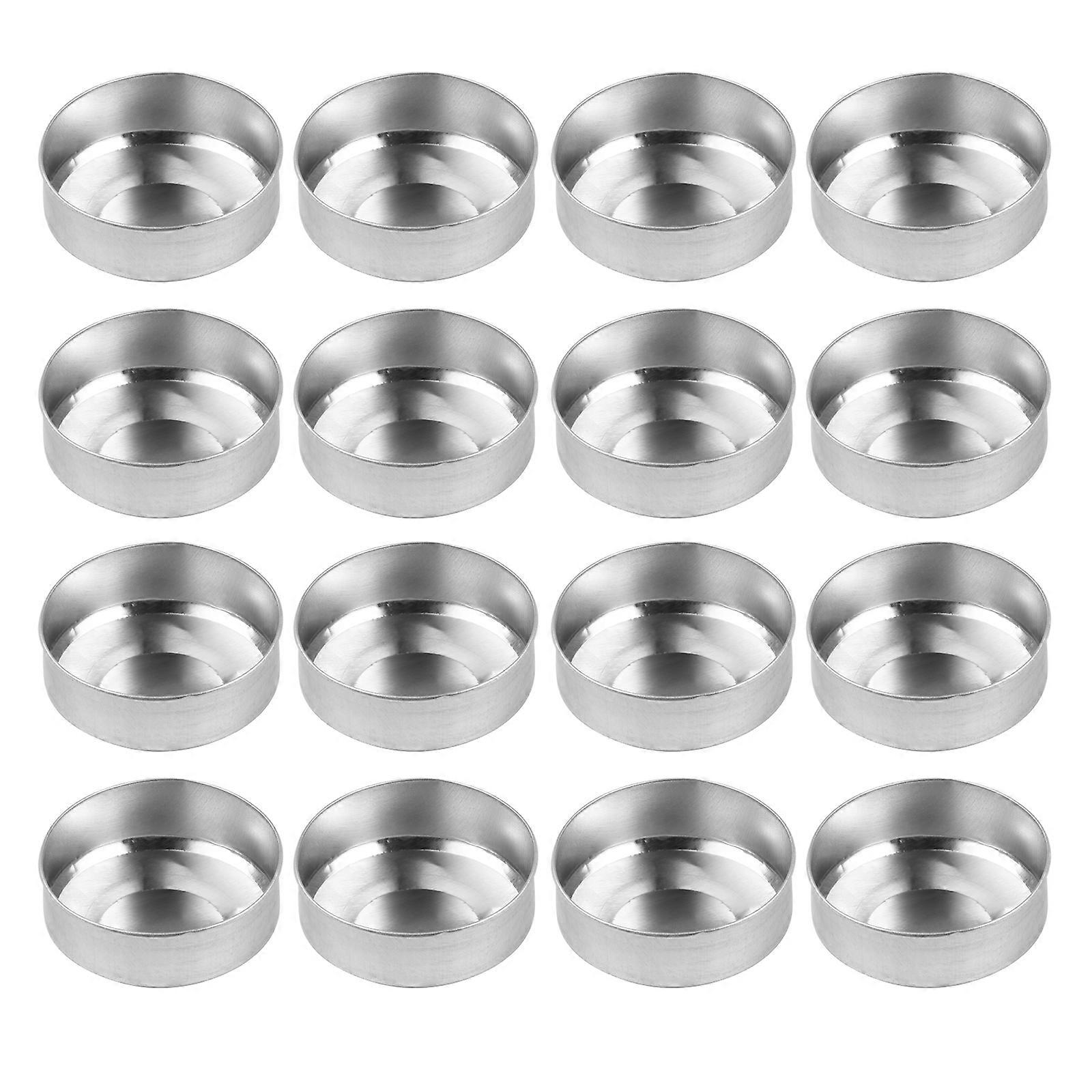 100pcs Aluminum Tea Light Tins Tea Light Empty Case Candle Making Containers