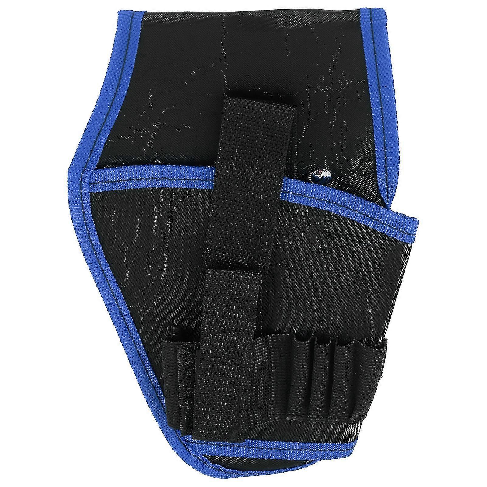 Multi-Function Portable Electrical Tool Bag Waist Hanging Pack Drill Holder Pouch (Blue)