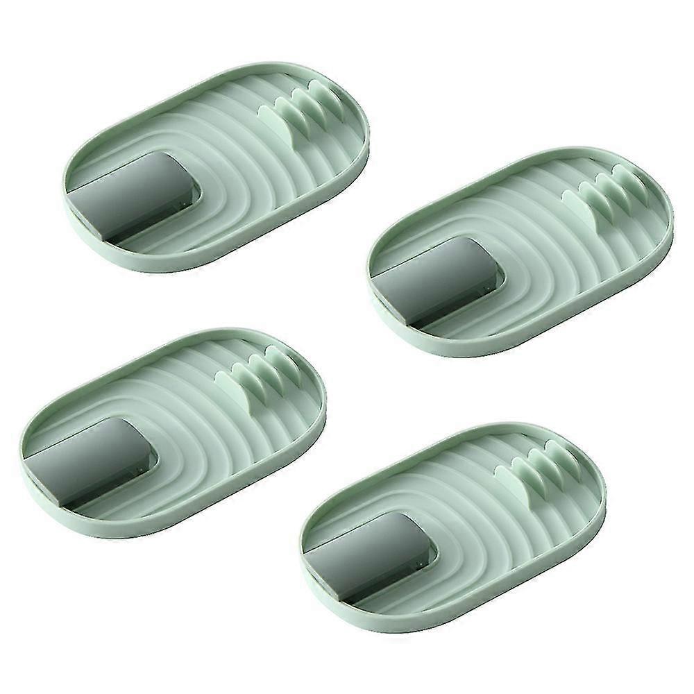 4-Piece Foldable Pot Lid Holder with Drip Pad