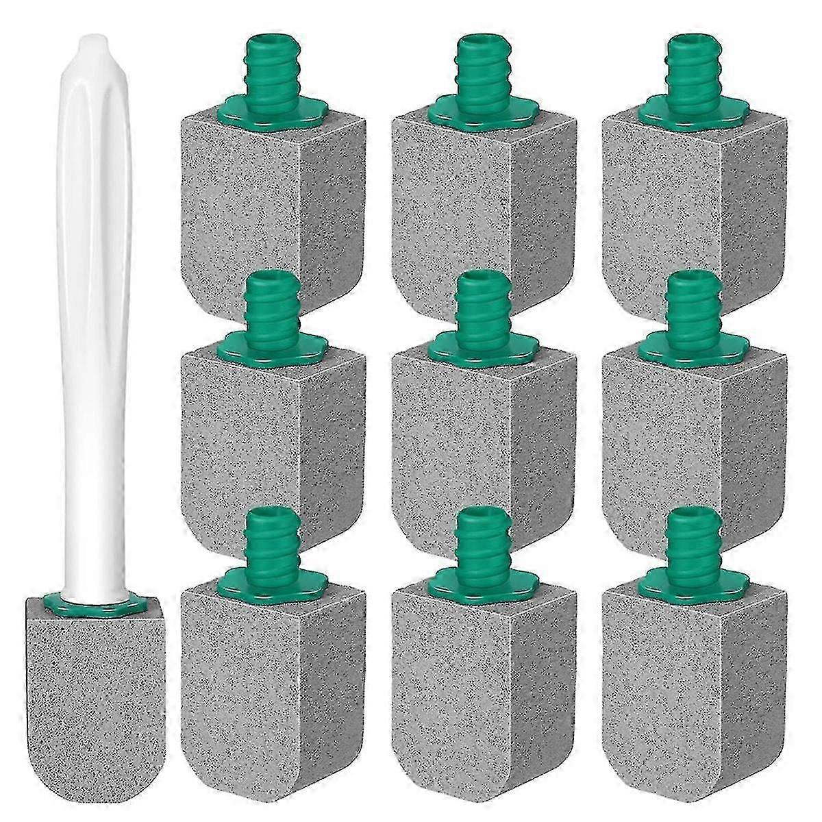 10 Stück Bimsstein WC Schüssel Reiniger Toilette Bimsstein mit langem Griff WC Bürste für Pool Badewannen Küchenspüle