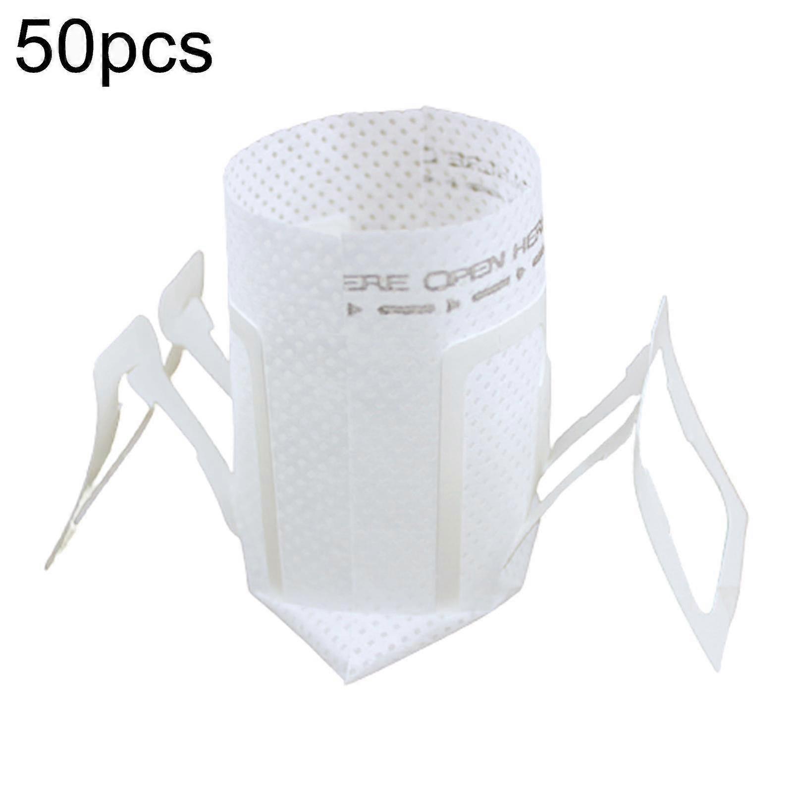 50pcs Portable Coffee Mesh Filter Bag Hanging Ear Style Drinking Pouch Tool-