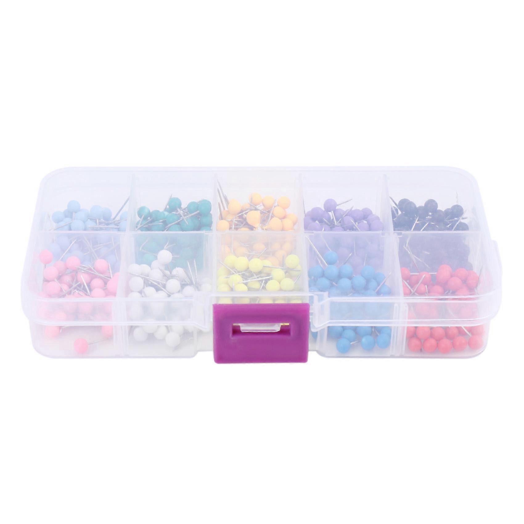 Map Tacks Push Pins Plastic Head with Steel , 4mm, 500 Pieces
