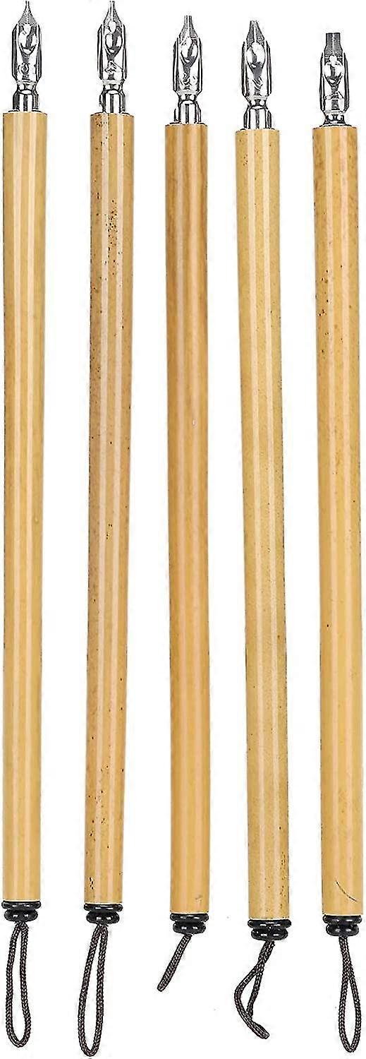 5 Pieces Arabic Calligraphy Pens Natural Bamboo Calligraphy Pen  Calligraphy Set For Practice Writingstyle 1 - Ya