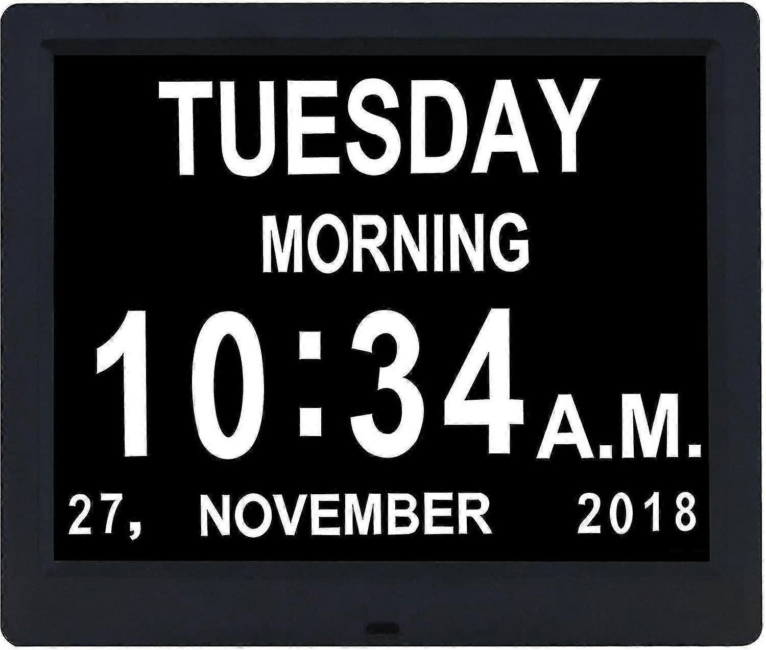 Digital Day Alarm Clock Led Calendar Dementia Time