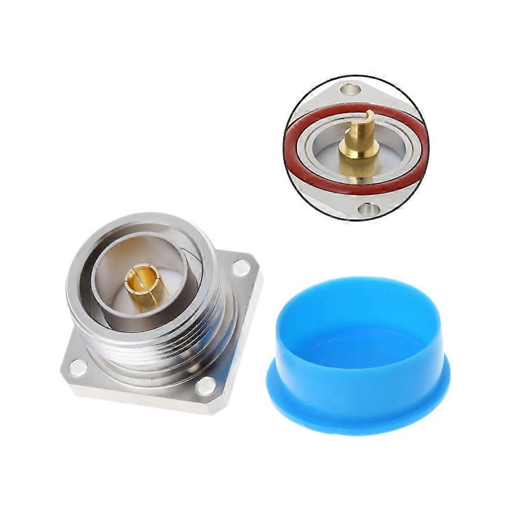 L29 7/16 Din Conector central hembra con 4 orificios Brida Deck Solder Cup RF