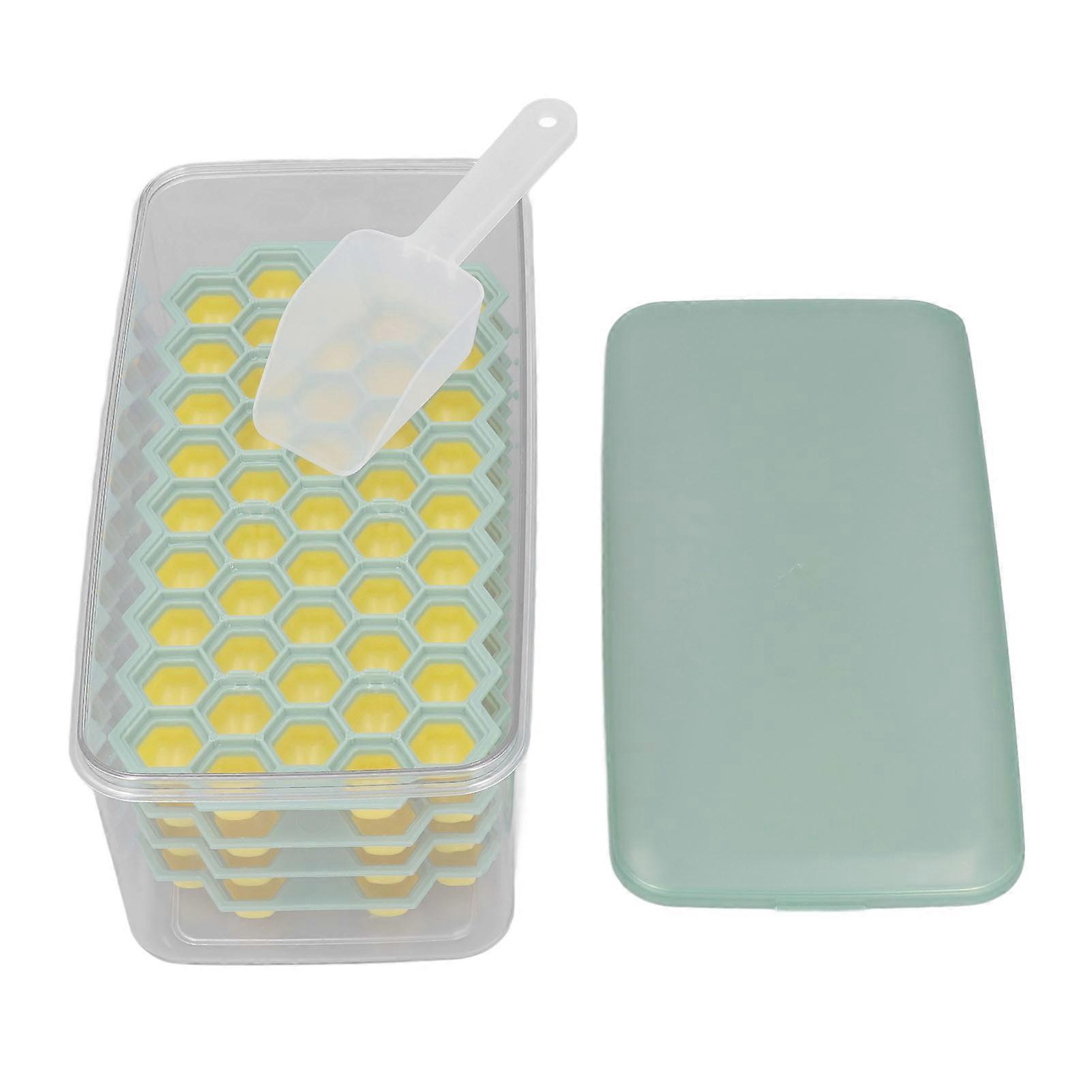 3.3L Ice Cube Tray with Scoop 4 Layers 188 Grids for Ice Cube Storage Container for Home