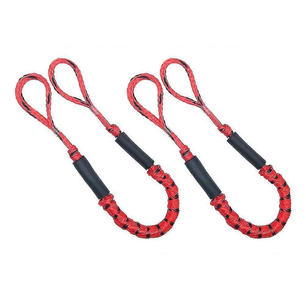 2pcs Bungee Dock Line Mooring Rope Bungee Docking Rope 4ft Rope Stretchable Mooring Rope Foam Float Fishing Boats Kayak Accesso