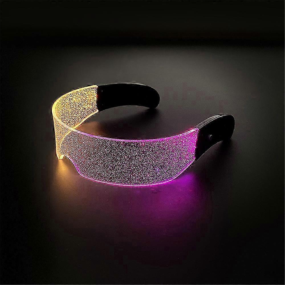 Futuristic LED Glasses Glow Adjustable Cyberpunk Glasses Multi-modes for Party New-Good