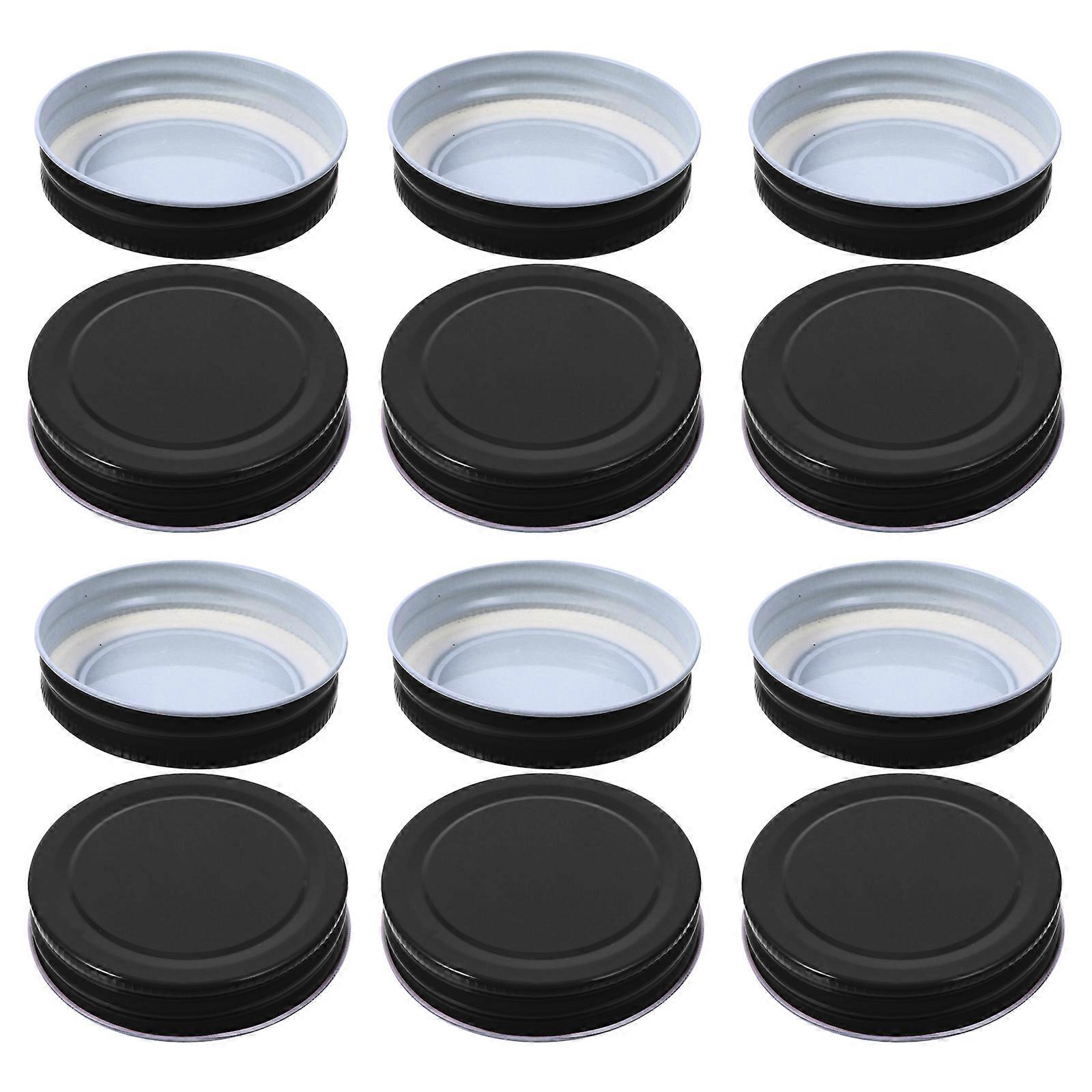 12pcs 70mm Standard Round Tinplate Mason Jar Integrated Replacement Lids