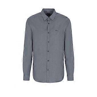 Men's Armani Exchange Shirt Micro Pied De Poul