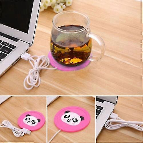 Cartoon Pvc Thermal Insulation Heating Coaster Usb Heating Soft Rubber Pad