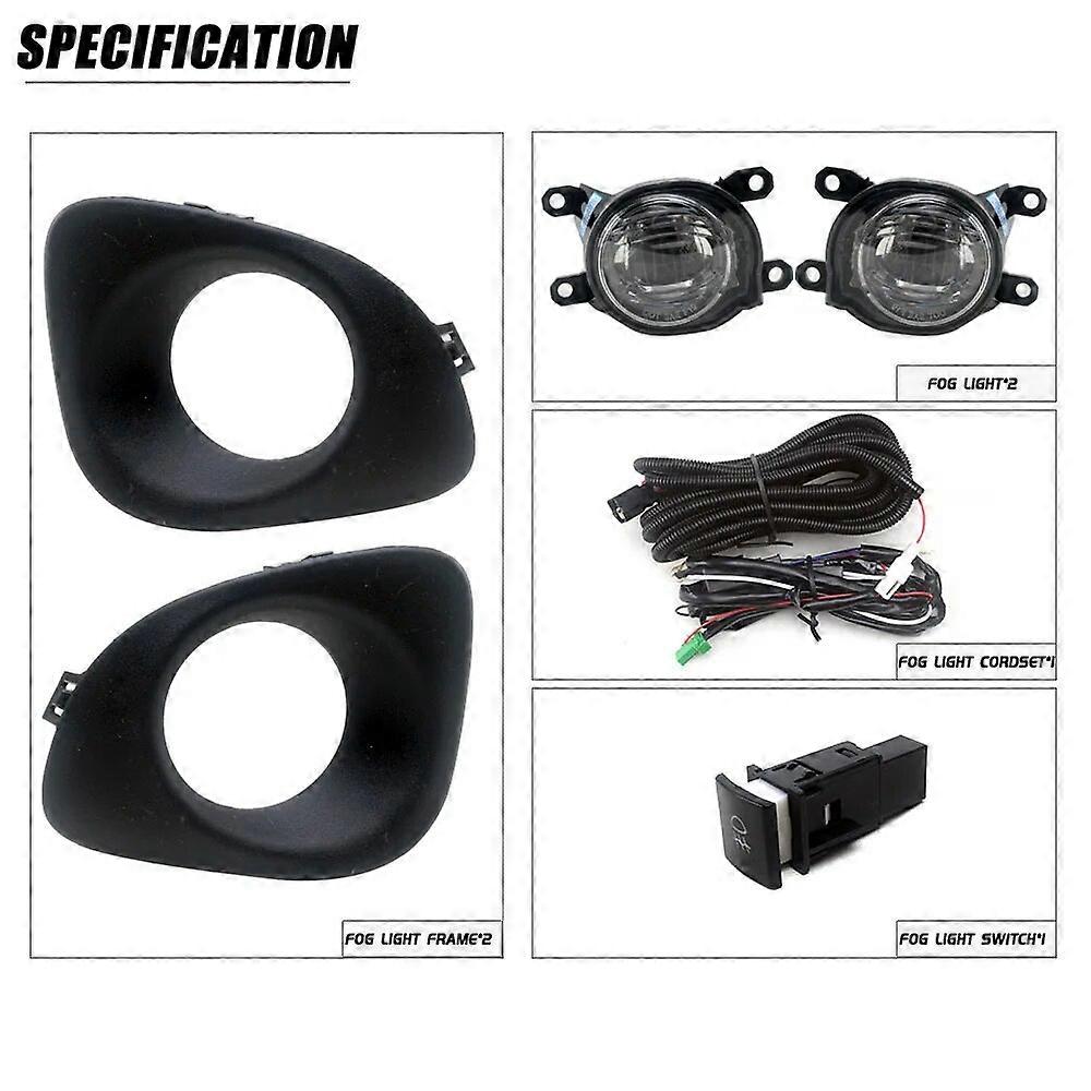 For TOYOTA COROLLA CROSS FRONTLANDER 2020 2021 2022 Front LED Fog Lights Car Styling Spot Light DRL Fog Lamps With Switch-1 Pair