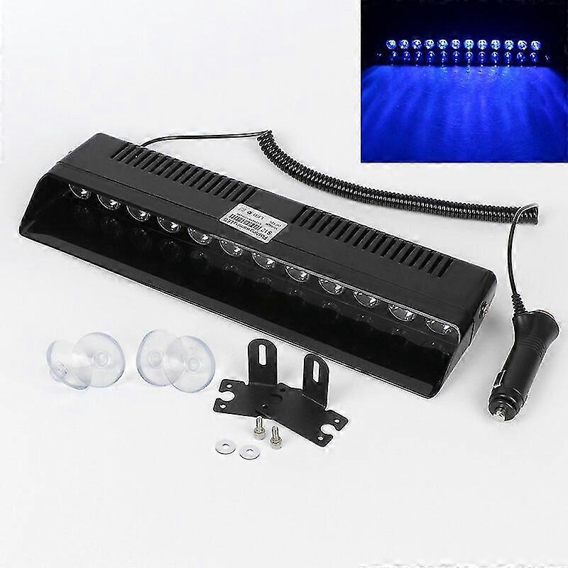 Signal Lamps Multiple Flashing Modes Emergency Flasher 12v 12 Led Red Blue Car Strobe Light Universal Windshield Warning Lamp Motor Vehicle Lighting