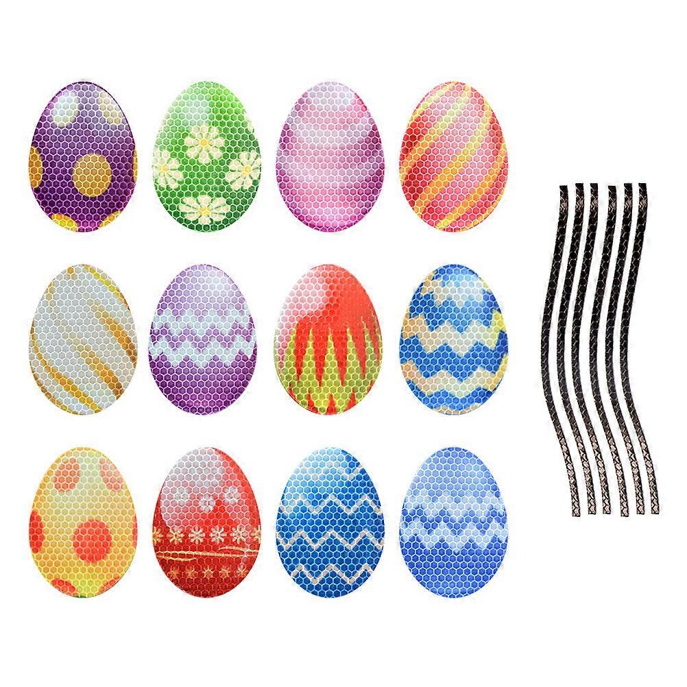 1 Set Easter Egg Decor Magnet Sticker Car Reflective Magnet Sticker Fridge Decal