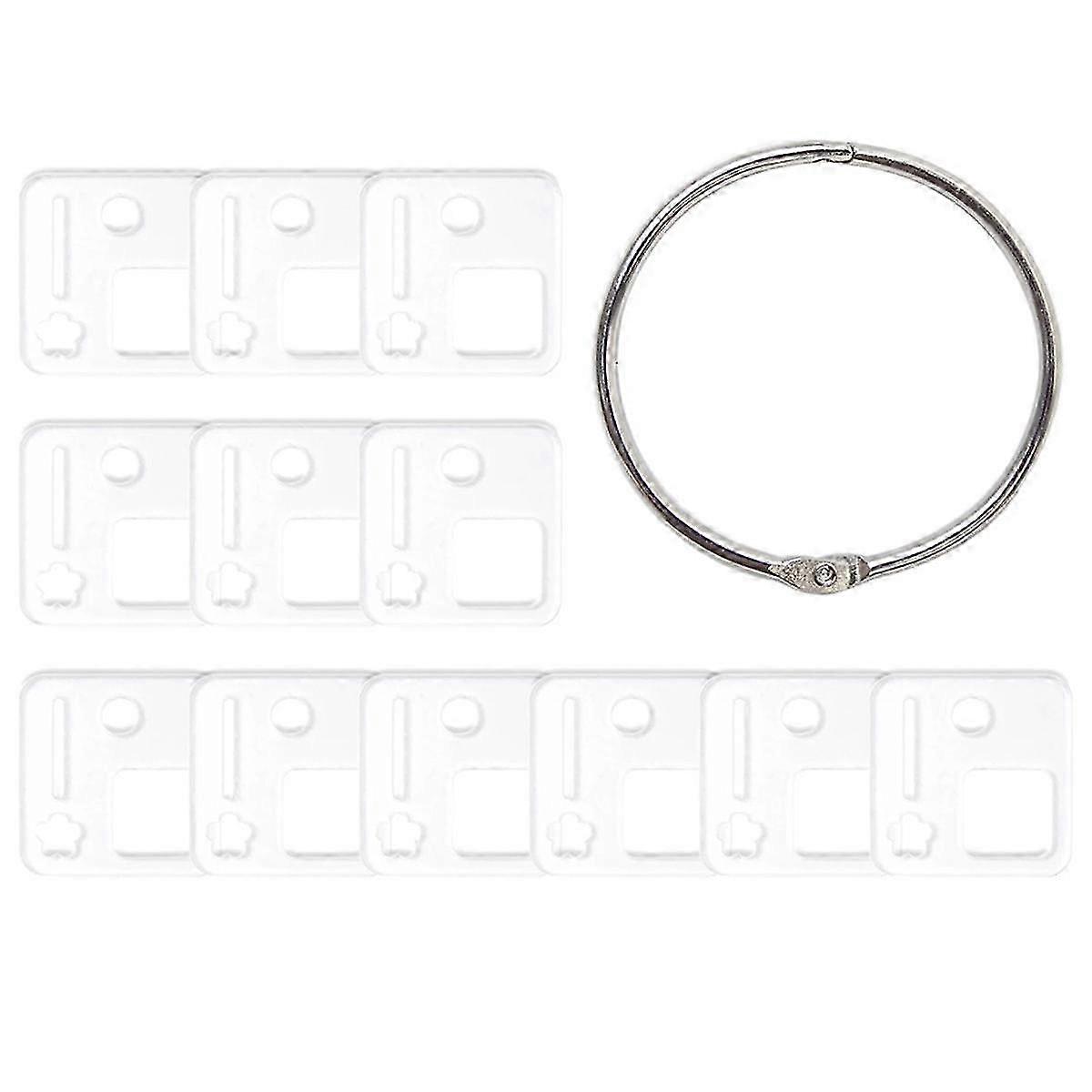 Acrylic Thread Drop Thread Winding Boards Floss Bobbins Stitches Floss Drop Bobbins Organizer For Cotton 12pcs