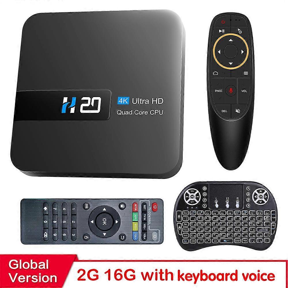 HONGTOP Version Globale Smart TV Box Android Android TV Box Android 10.0 2 Go 16 Go 4K HD Assistant Vocal TV Box