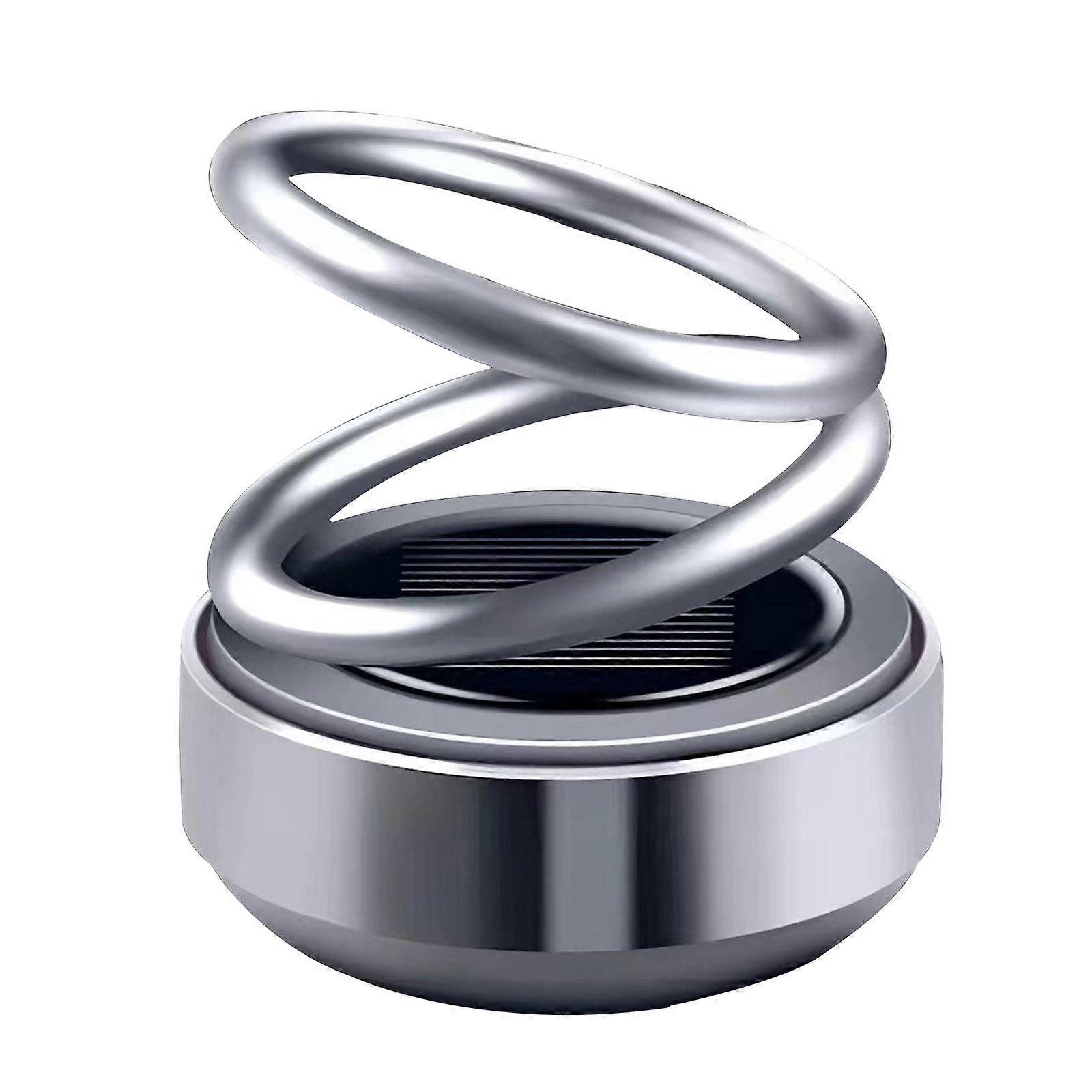 Portable Kinetic Mini Auto Rotating Mini Solar Kinetic Double Ring for Car