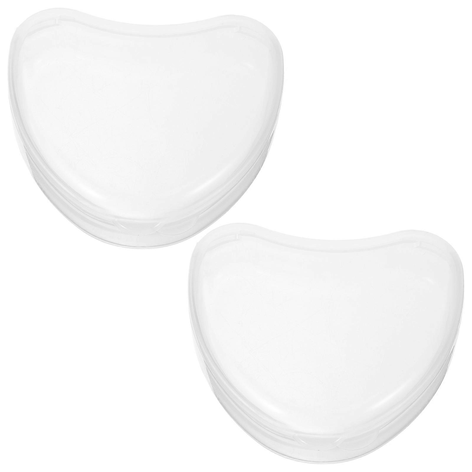 2Pcs Portable Denture Case Travel Denture Container Small Denture Box Denture Holders