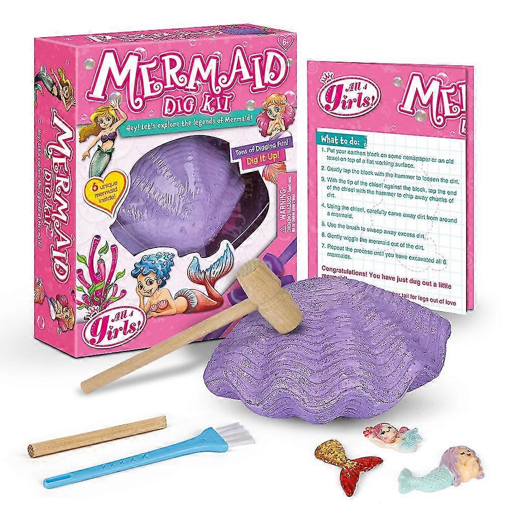 新しいブラインドボックスおもちゃ太陽系考古学発掘少女マーメイドブラインドボックス子供の教育玩具#1