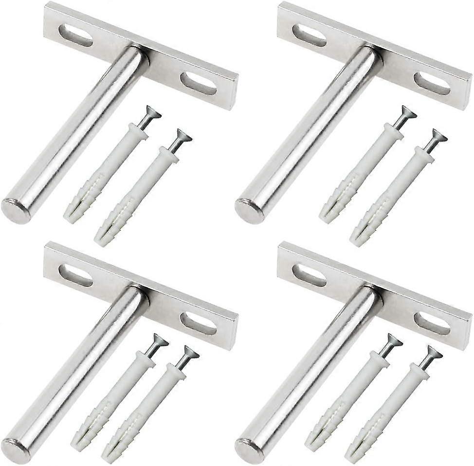 79mm Floating Shelf Metal Brackets - Wooden Hidden Wall Brackets 4pcs