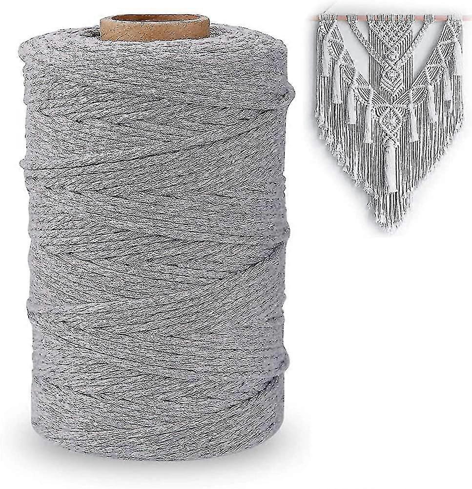 Macrame Hilo de algodón 3mm X 200m Macrame Cuerda Macrame Cordón Cuerda de algodón.for Dream