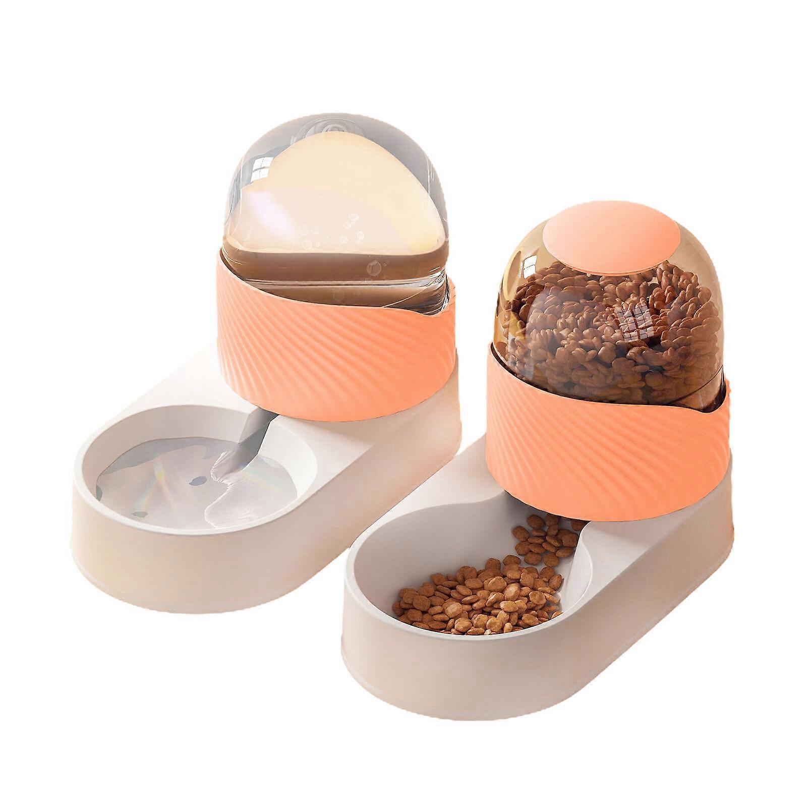 Best Discount Automatic Dog Cat Gravity Food and Water Dispenser Set with Pet Food Bowl for Small Large Pets Puppy Kitten Rabbit Large Capacity