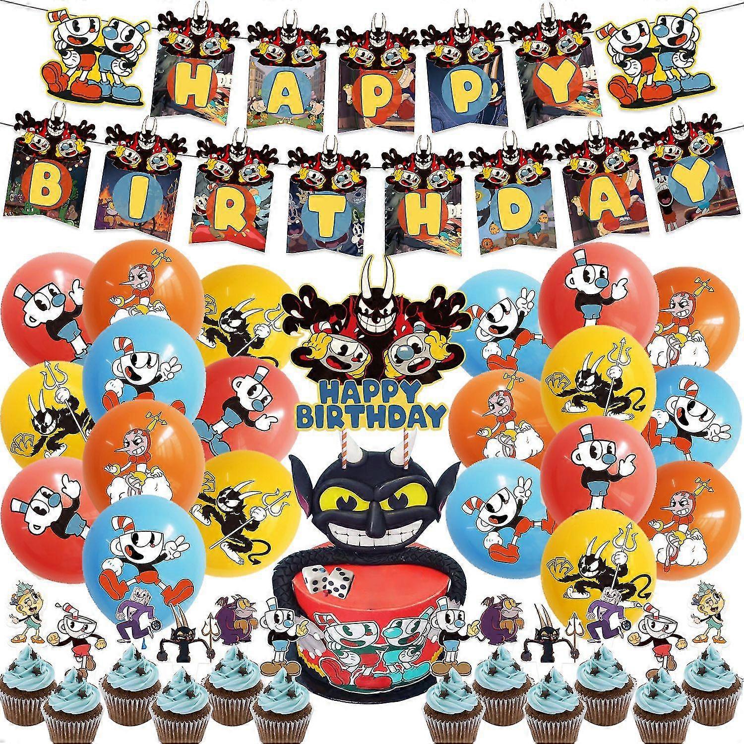 Magic Show Birthday Party Decorations Kit - Happy Birthday Banner & Garland, For Magician Casino Themed Parties